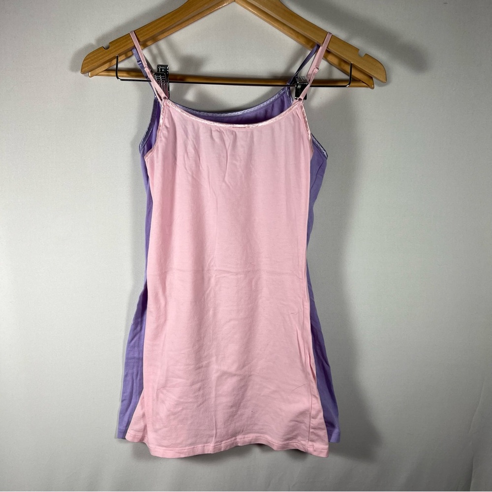 Ambiance Pink and Lavender Two-Tone Tank Dress
